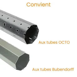 4 Attaches de Tablier, Octoclick, Ep. 8 à 15 mm, Tube OCTO, Verrou pour Volet Roulant