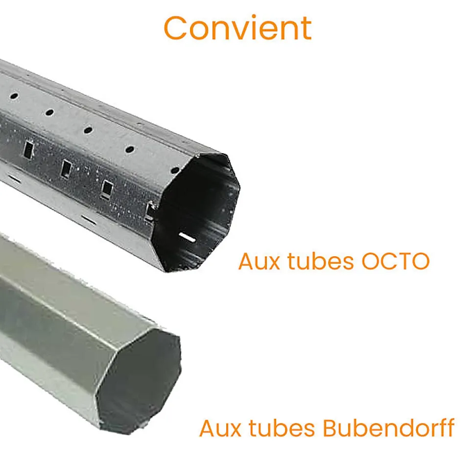 4 Attaches de Tablier, Octoclick, Ep. 8 à 15 mm, Tube OCTO, Verrou pour Volet Roulant