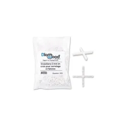 500 Croisillons 2 mm en Croix pour Carrelage et Faïence - Diamwood