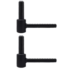 2 Gonds à  Scellement Chimique, Noir, Longueur 130 mm, Diamètre 14, Acier, pour Volet Battant
