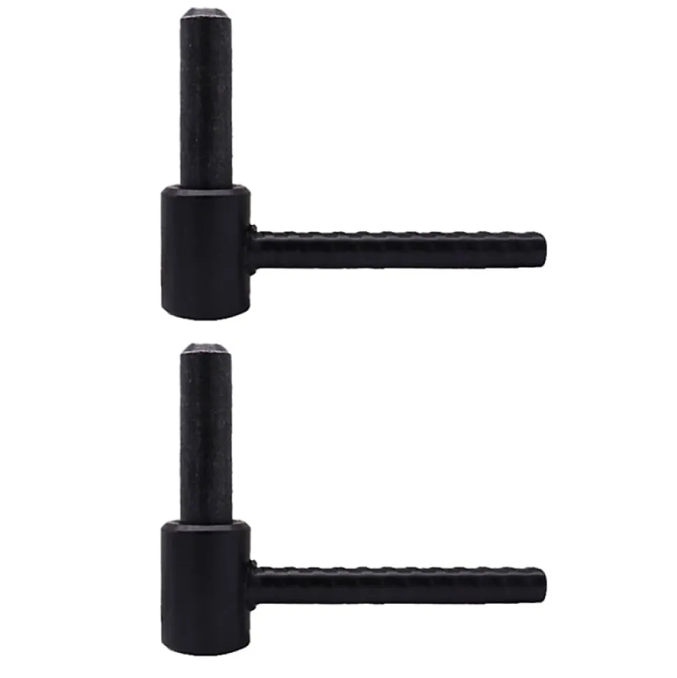 2 Gonds à Scellement Chimique, Noir, Longueur 130 mm, Diamètre 14, Acier, pour Volet Battant