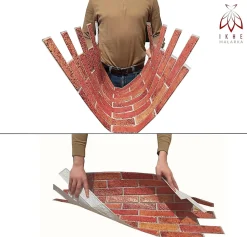 4 m² 10 panneaux PVC 3D effet pierre muraux & de plafond, revêtement imitation carrelage CPVC08