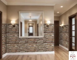 4 m² 10 panneaux PVC 3D effet pierre muraux & de plafond, revêtement imitation carrelage CPVC9