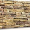 4 m² 10 panneaux PVC 3D effet pierre muraux & de plafond, revêtement imitation carrelage Sand Stone Slate