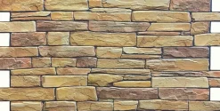 4 m² 10 panneaux PVC 3D effet pierre muraux & de plafond, revêtement imitation carrelage Sand Stone Slate