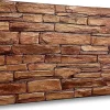 4 m² 10 panneaux PVC 3D effet pierre muraux & de plafond, revêtement imitation carrelage Karelian