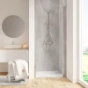 2 panneaux muraux de salle de bains l.100x255 cm, décor pierre gris clair, Schulte DécoDesign