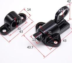 2 Pièces Automatique Verrou Porte,Alliage D'Aluminium Boulon Ressort,Aluminium Verrou Porte,Loquet Boulon Rebond,blanc