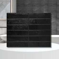 40 pièces 2,6m2 Panneaux de 3D Carreaux en plastique autocollants Revêtement mural imperméable Carreaux