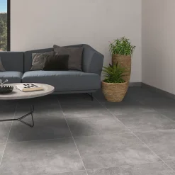 5 Plinthes carrelage District gris moyen l.8 x L.60 cm