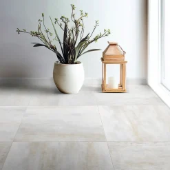 2 Plinthes carrelage effet béton blanc cuivré L.60 x l.7,5cm x ép.7,4 mm, Upper