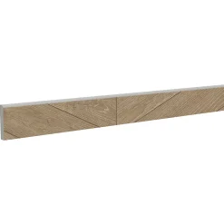 5 plinthes carrelage effet bois motif chevron mat L60 x l.7,5 cm x ép.9 mm, Baku