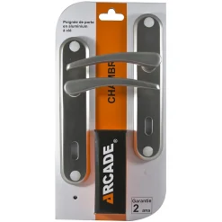 2 poignées de porte en aluminium à clé pour intérieure - garantie 2 ans