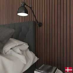 2 x Panneaux acoustiques decoratifs muraux LUX en noyer classique 240x30 cm Nordic Acoustics