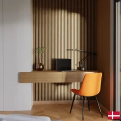 2 x Panneaux acoustiques decoratifs muraux en plaquage chene veritable 240x32 cm Nordic Acoustics