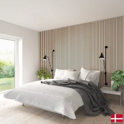 2 x Panneaux acoustiques décoratifs muraux LUX en chêne Nature Lux 240x30 cm Nordic Acoustics