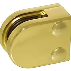 4 x Pince à verre plate modèle 00 - Ep. verre 6 mm - Zamak aspect laiton