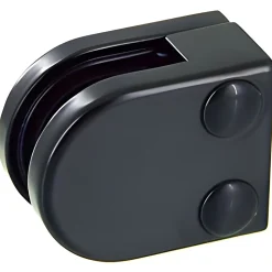 4 x Pince à verre plate modèle 00 - Ep. verre 8 mm - Zamak noir RAL 9005