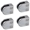 4 x Pince à verre plate modèle 00 - Ep. verre 6 mm - Zamak brut