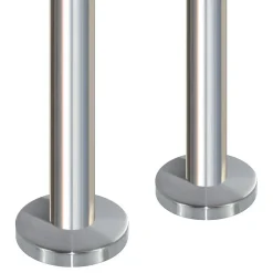 2 x Poteau de balustrade Modèle 24 - Tube diam. 42.4 x 2 mm - H 970 mm - Inox 316