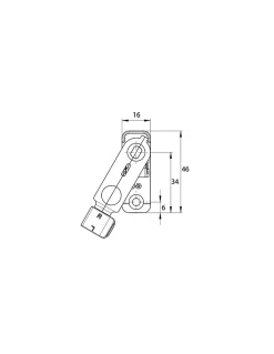 Anti-fausse manoeuvre de fenêtre oscillo-battante, droite, 46x16mm, axe 9mm, K-16467-01-R-1 - FERCO by THIRARD