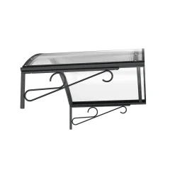 ARCTOM Auvent Ala 140x80, couleur anthracite RAL7016, plaque incolore