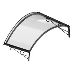 ARCTOM Auvent Ala 140x80, couleur anthracite RAL7016, plaque incolore