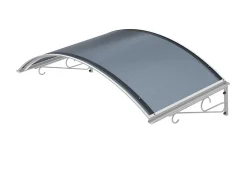 ARCTOM Auvent Ala 140x80, couleur blanc RAL9016, plaque anthracite