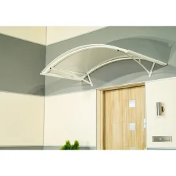 ARCTOM Auvent Apos 150x90, couleur Blanc RAL9016, panneau sandwich AL PE AL