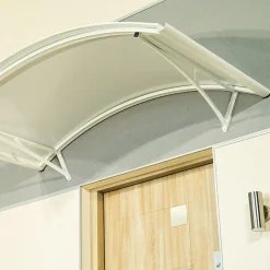 ARCTOM Auvent Apos 150x90, couleur Blanc RAL9016, panneau sandwich AL PE AL