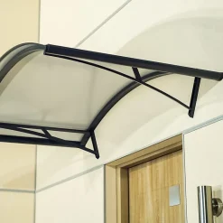 ARCTOM Auvent Apos 150x90, couleur anthracite RAL7016, panneau sandwich AL PE AL