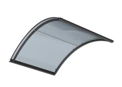 ARCTOM Auvent ARC 160x90, couleur anthracite RAL7016, plaque anthracite