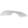 ARCTOM Auvent ARC 160x70, couleur blanc RAL9016, plaque incolore