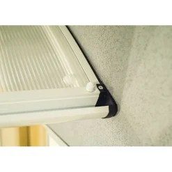 ARCTOM Auvent ARC 160x70, couleur blanc RAL9016, plaque incolore