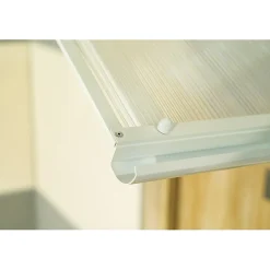 ARCTOM Auvent ARC 160x70, couleur blanc RAL9016, plaque incolore
