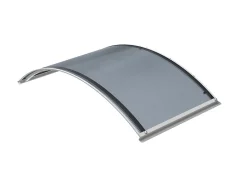 ARCTOM Auvent ARC 160x70, couleur blanc RAL7016, plaque anthracite