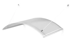 ARCTOM Auvent CA102 160x90couleur blanc RAL9016, plaque incolore