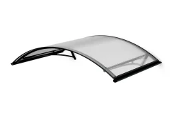 ARCTOM Auvent Kanon 150x90, couleur anthracite RAL7016, plaque incolore