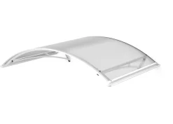 ARCTOM Auvent Kanon 150x90, couleur blanc RAL9016, plaque incolore