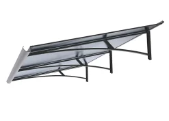 ARCTOM Auvent Karmel 197x83,5, couleur anthracite RAL7016, plaque anthracite