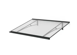 ARCTOM Auvent Karmel 150x83,5, couleur anthracite RAL7016, plaque incolore