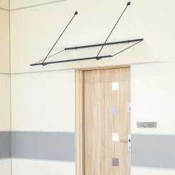 ARCTOM Auvent Spak 120x70, couleur anthracite RAL7016, plaque incolore