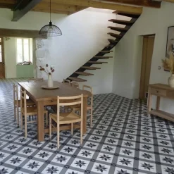 Authentiques carreaux de ciment - Modèle Véga VEG14 de Floorilège - La boite de 14 carreaux soit 0,56 m²