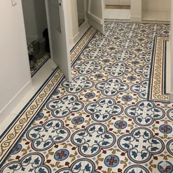 Authentiques carreaux de ciment - Modèle Bagatelle BAG1 de Floorilège - La boite de 14 carreaux soit 0,56 m²
