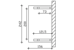 Auvent bois SKAN HOLZ Paderborn 4, 242x156cm, épicéa, traitement coloré noyer