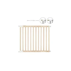 Badabulle Deco Pop Bois Barriere de Securite Extensible Fixation Pression + Vis 63,5 - 106cm