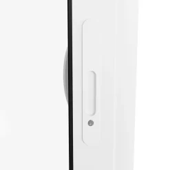 Baie vitrée coulissante alu + volet roulant électrique Goodhome blanc - l.240 x h.215 cm - Uw 1,7