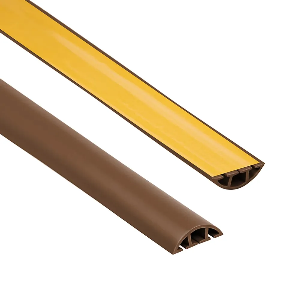 Bande de câble en PVC 10x40mm, 2m Auto-Adhésive, cache-câble, semi-circulaire, bronze