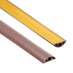 Bande de câble en PVC 10x40mm, 2m Auto-Adhésive, cache-câble, semi-circulaire, bronze