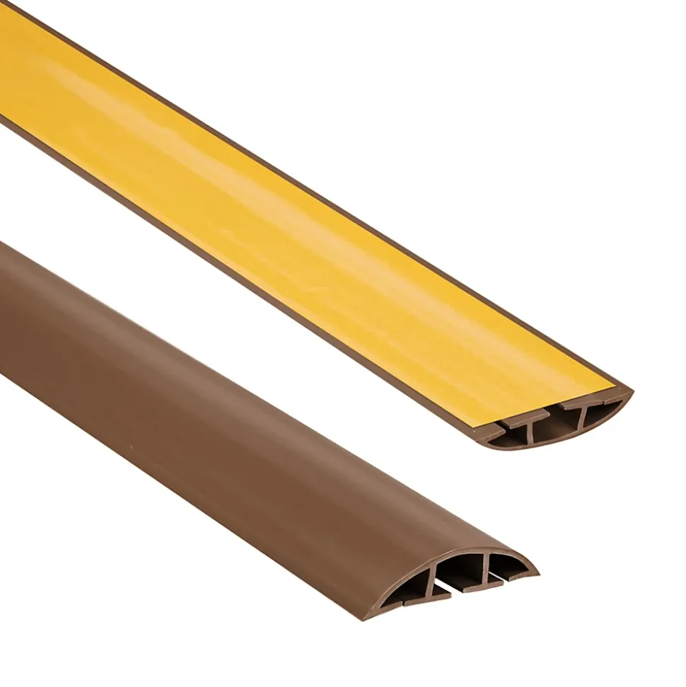 Bande de câble en PVC 10x40mm, 2m Auto-Adhésive, cache-câble, semi-circulaire, bronze